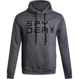 Spyder Mens Hoodie – Athletic Performance Soft Fleece Pullover Sweatshirts for Men – Heavyweight Workout Hooded Sweatshirt(Steel Grey)