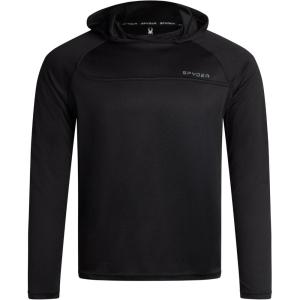 Spyder Mens Sun Hoodie – UPF 50+ UV Protection Long Sleeve Rash Guard Quick Dry Moisture Wicking Swim Shirts for Men(Black)