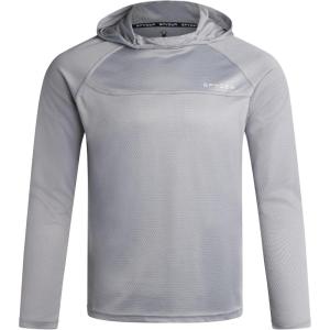 Spyder Mens Sun Hoodie – UPF 50+ UV Protection Long Sleeve Rash Guard Quick Dry Moisture Wicking Swim Shirts for Men(Pewter)