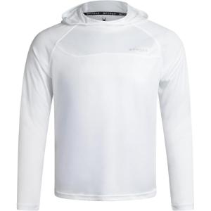 Spyder Mens Sun Hoodie – UPF 50+ UV Protection Long Sleeve Rash Guard Quick Dry Moisture Wicking Swim Shirts for Men(White)