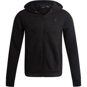 Spyder Mens Zip Up Hoodie – Super Soft Performance Fleece Sweatshirts for Men – Warm Athletic Hoodies for Running Walking Gym(Black Ink)