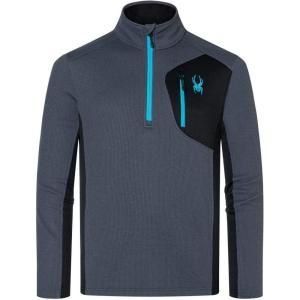 Spyder mens Bandit 1/2 Zip Fleece Ski Mid Layer Sweater Jacket(Ebony)