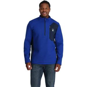Spyder mens Bandit 1/2 Zip Fleece Ski Mid Layer Sweater Jacket(Electric Blue)