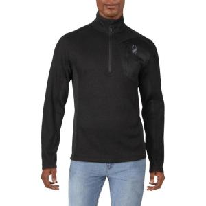 Spyder mens Bandit 1/2 Zip Fleece Ski Mid Layer Sweater Jacket(Volcano S22)