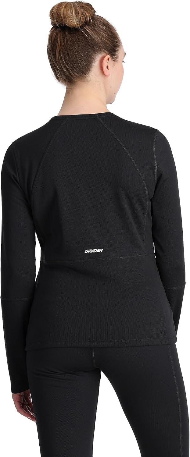 imageSpyder Womens Charger Crew Baselayer Thermal Ski TopBlack