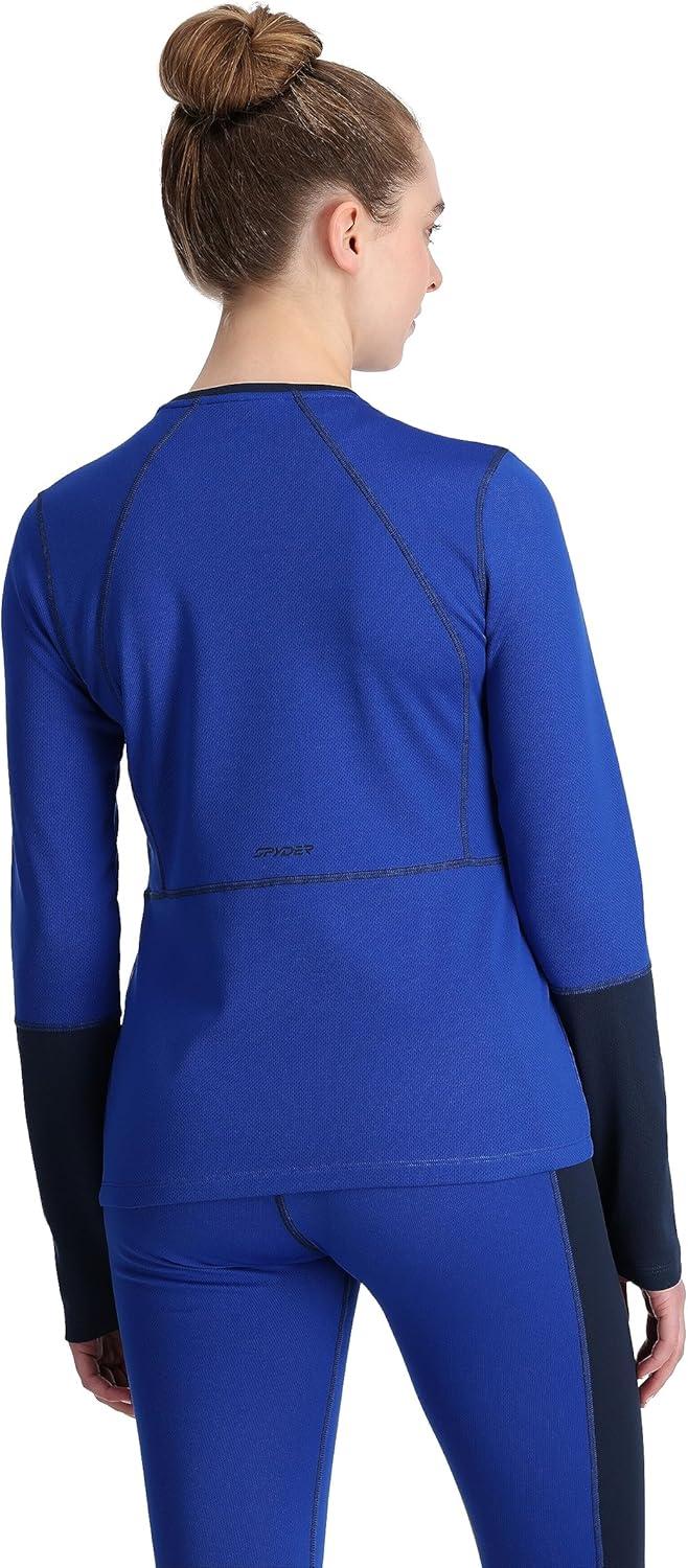 imageSpyder Womens Charger Crew Baselayer Thermal Ski TopElectric Blue