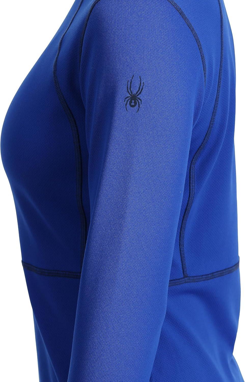 imageSpyder Womens Charger Crew Baselayer Thermal Ski TopElectric Blue
