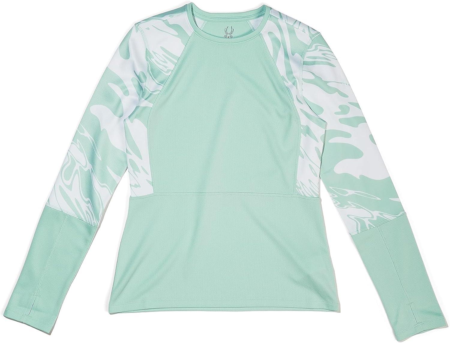 imageSpyder Womens Charger Crew Baselayer Thermal Ski TopWintergreen