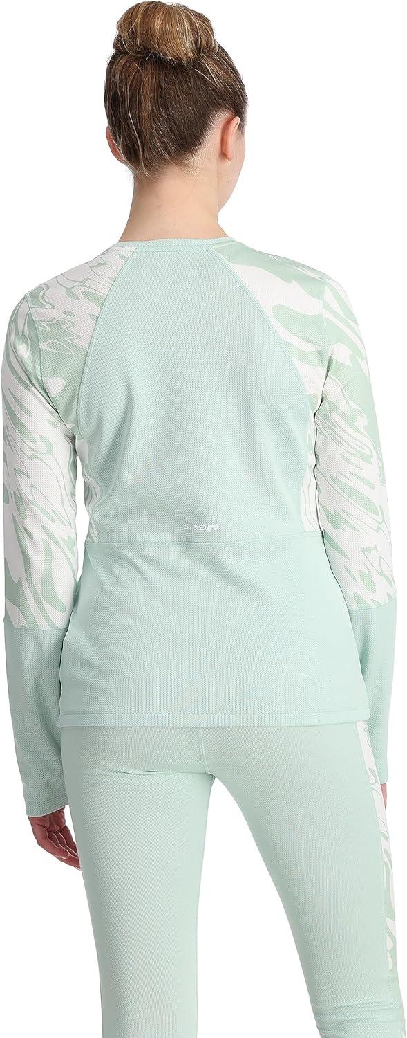 imageSpyder Womens Charger Crew Baselayer Thermal Ski TopWintergreen