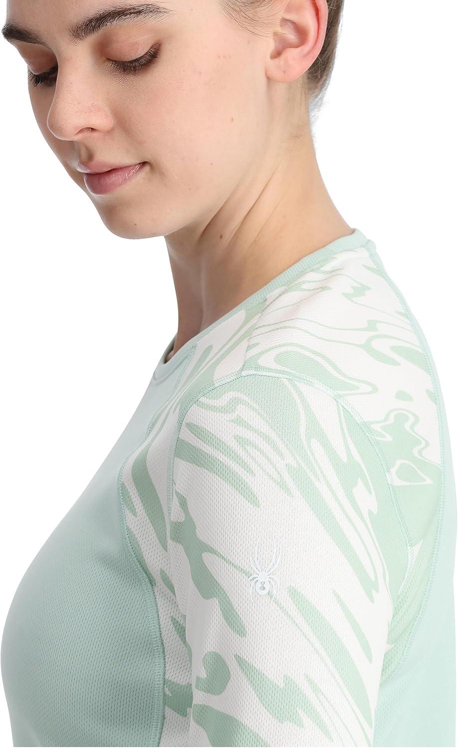 imageSpyder Womens Charger Crew Baselayer Thermal Ski TopWintergreen
