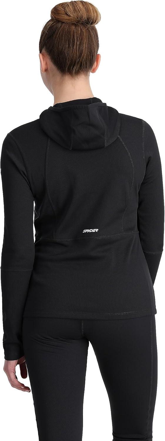 imageSpyder Womens Charger Hoodie Baselayer Thermal Ski TopBlack