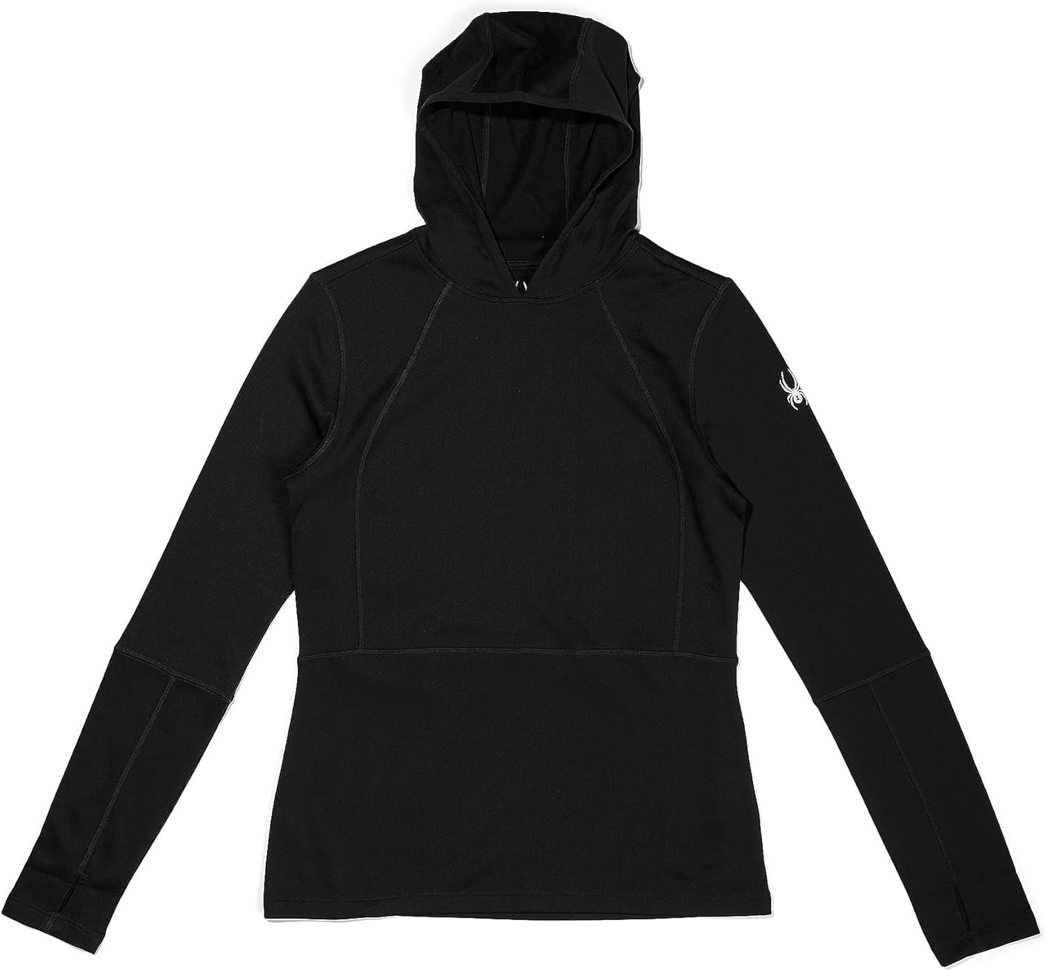 imageSpyder Womens Charger Hoodie Baselayer Thermal Ski TopBlack