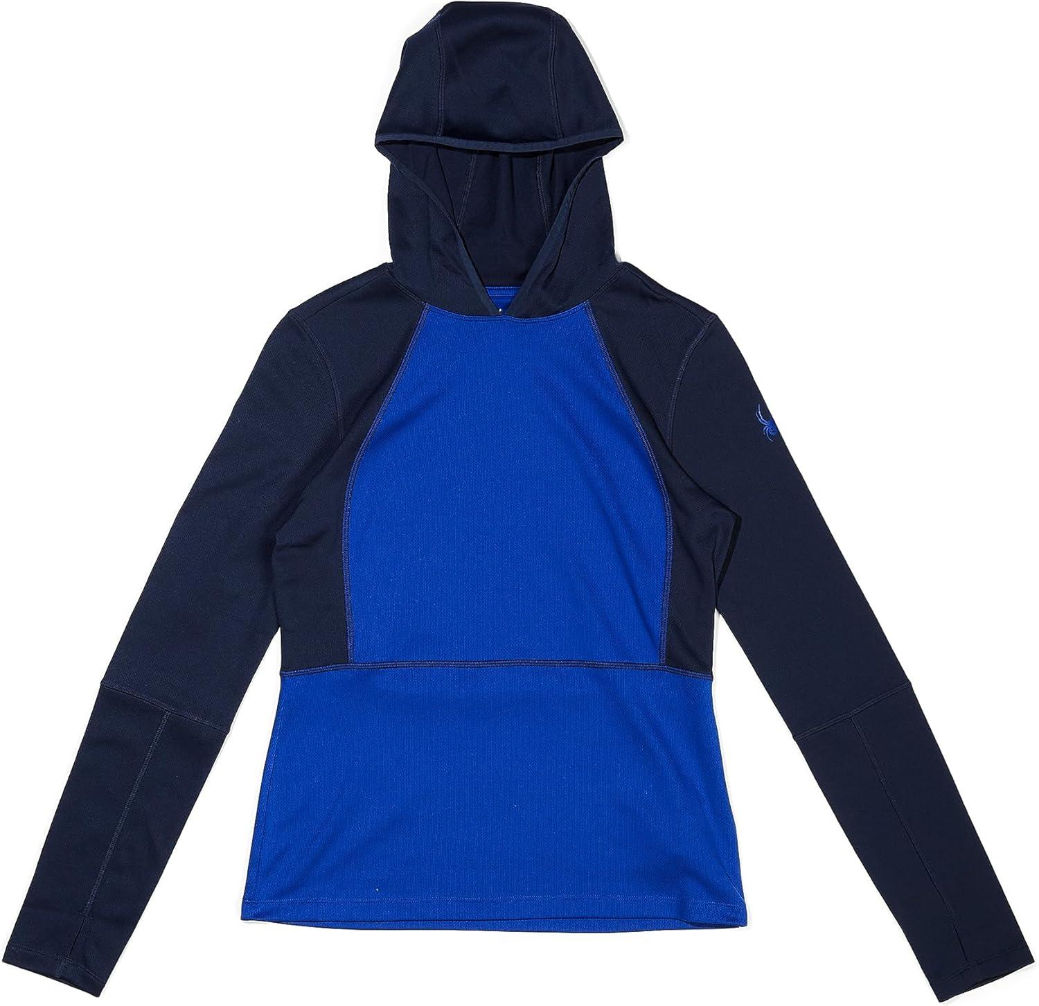 imageSpyder Womens Charger Hoodie Baselayer Thermal Ski TopElectric Blue