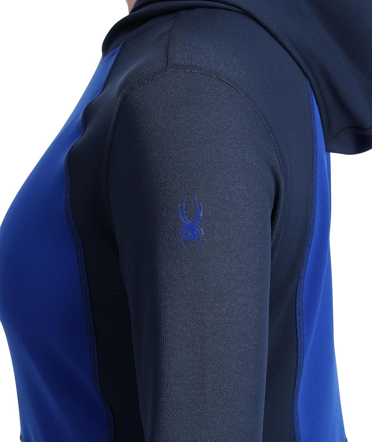 imageSpyder Womens Charger Hoodie Baselayer Thermal Ski TopElectric Blue