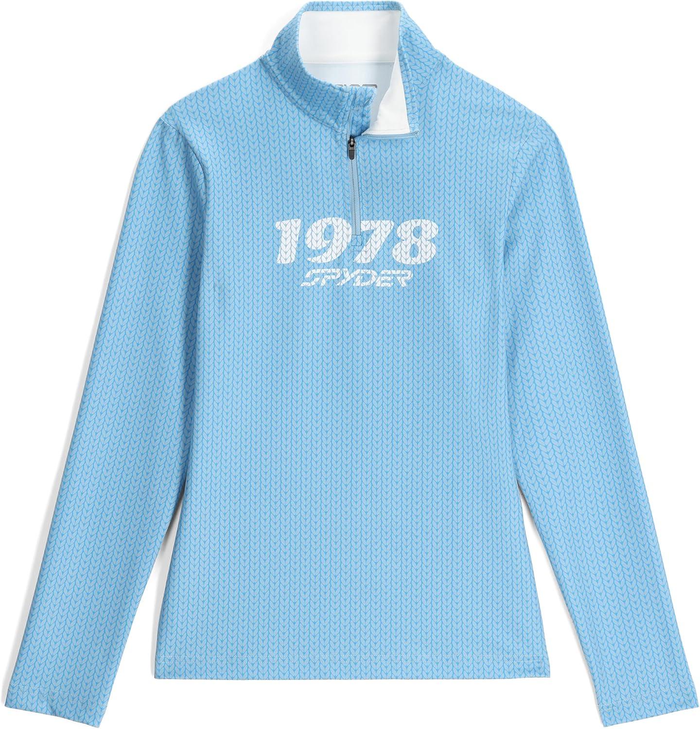 imageSpyder Womens Vivid Half Zip TNeck Ski Base LayerBlue Drift