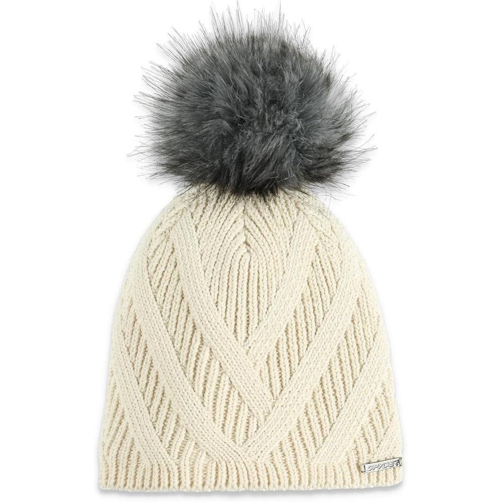imageSpyder Womens Royal Pom Lined Ski Beanie Vanilla Latte OS