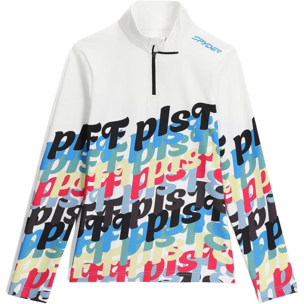 imageSpyder Womens Vivid Half Zip Fitted Jersey Ski Base LayerWhite