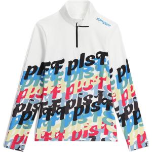 Spyder Women’s Vivid Half Zip Fitted Jersey Ski Base Layer(White)