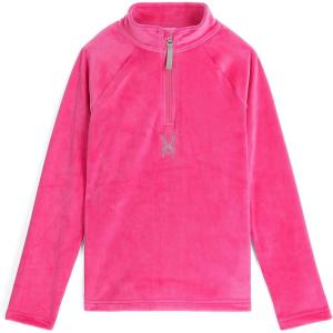 Spyder Girl’s Shimmer Bug Half Zip T-Neck Ski Base Layer Jacket(Pink)