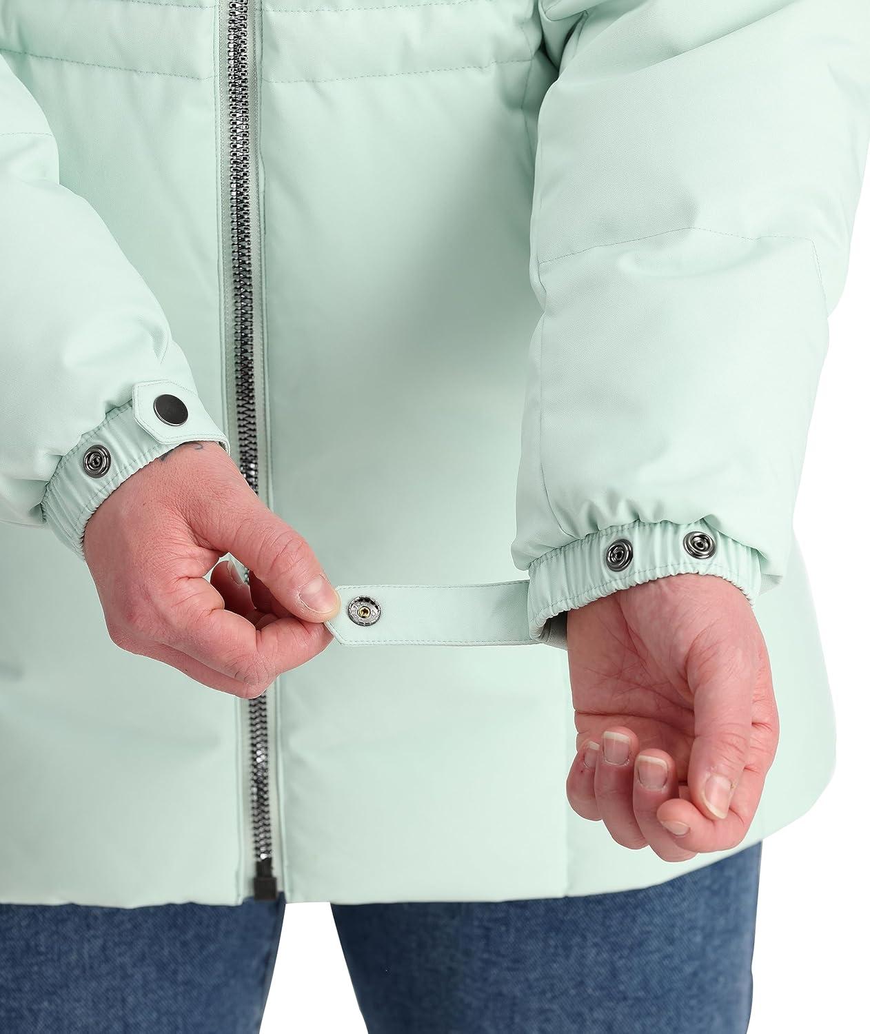 imageSpyder Womens Eastwood Long Down Hooded JacketWintergreen