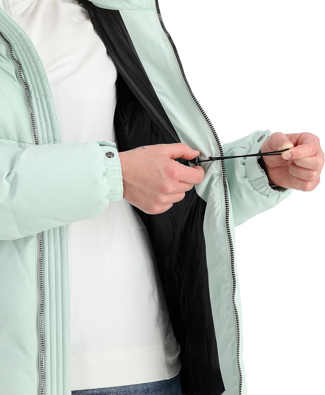 imageSpyder Womens Eastwood Long Down Hooded JacketWintergreen