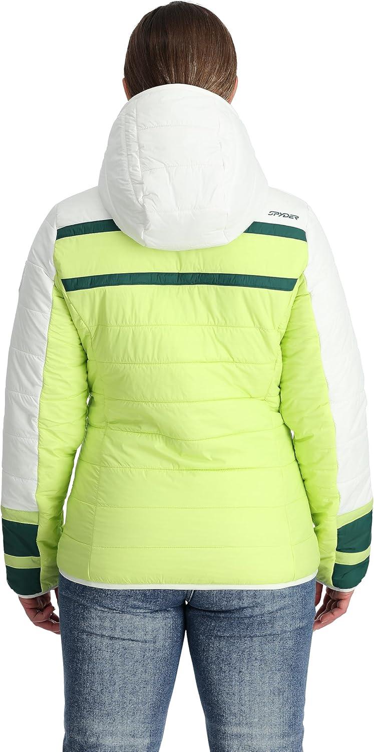 imageSpyder Womens Ethos Hooded Puffy Ski JacketLime Ice