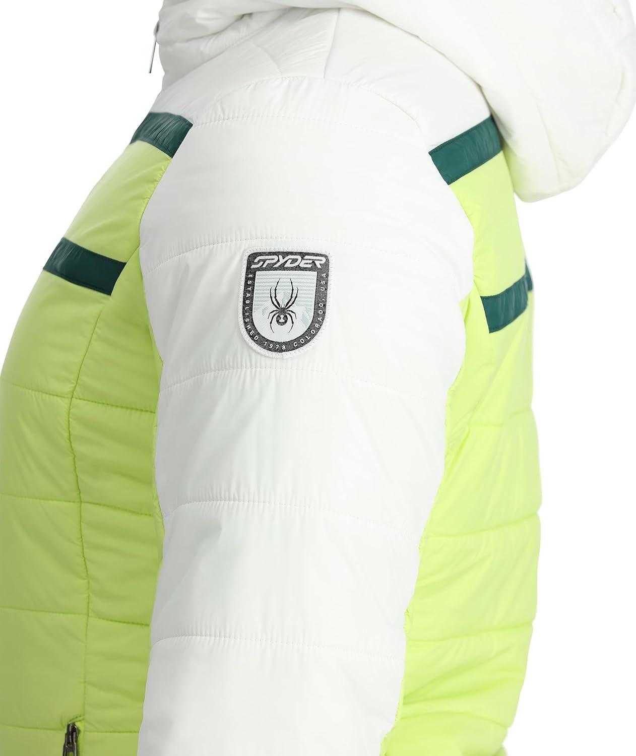imageSpyder Womens Ethos Hooded Puffy Ski JacketLime Ice