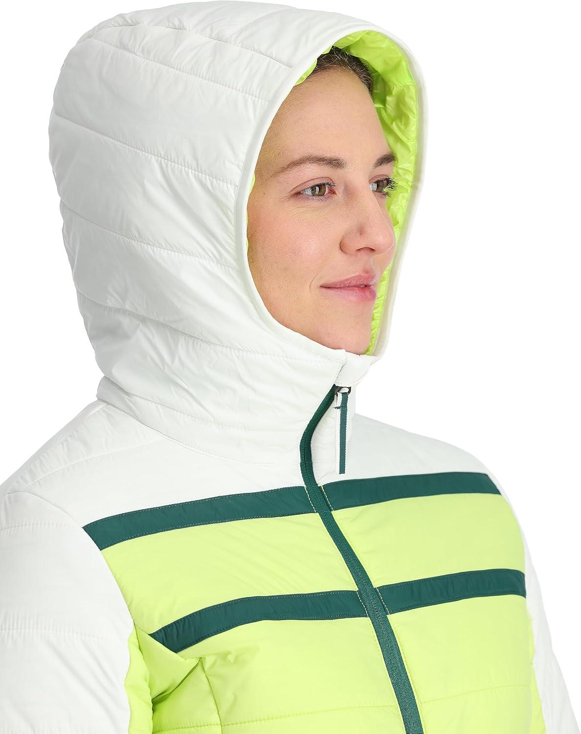 imageSpyder Womens Ethos Hooded Puffy Ski JacketLime Ice