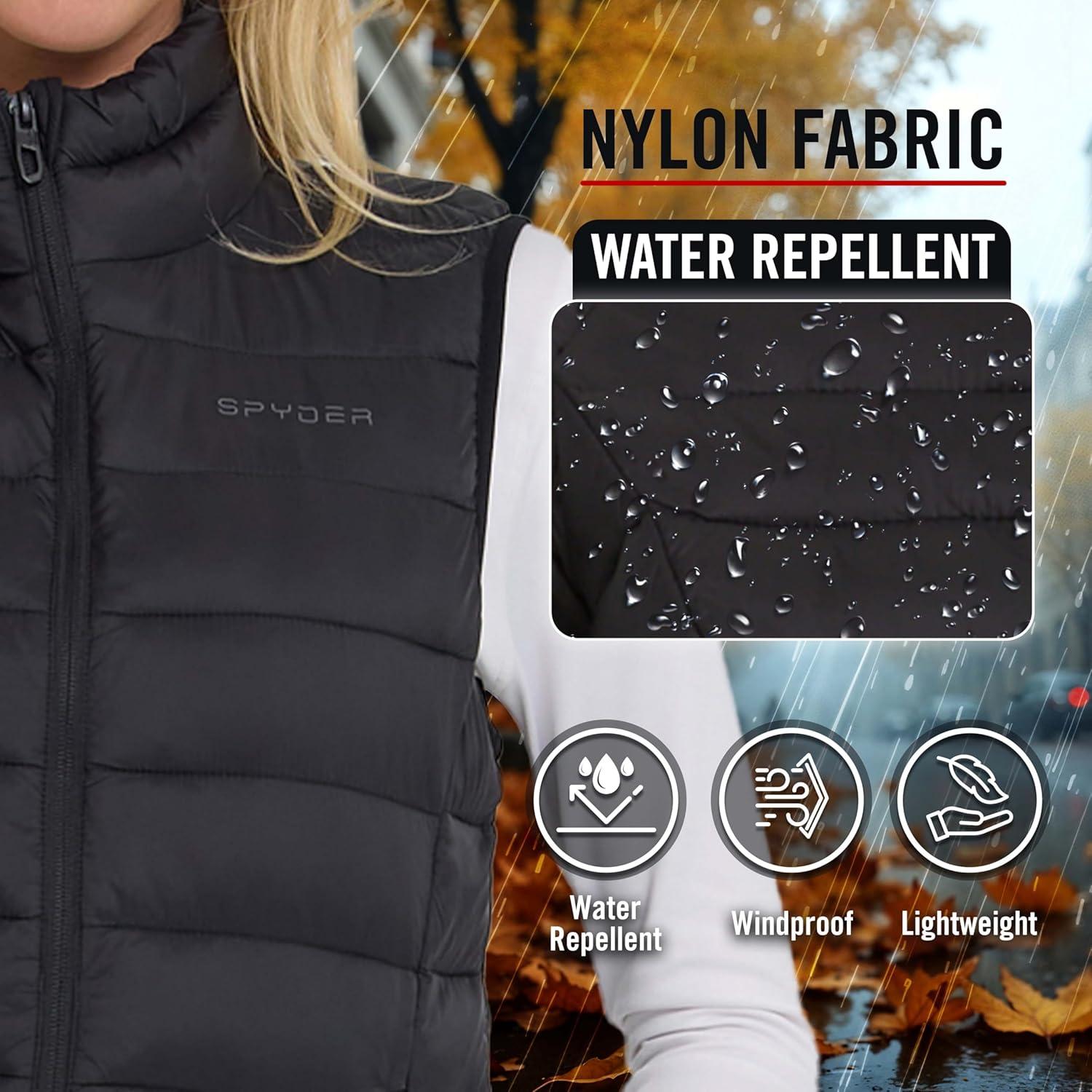 imageSpyder Womens Puffer Vest Lightweight Sleeveless Puffer Vest Women Cozy Fall Fashion Warm Quilted Jackets for WomenBlack