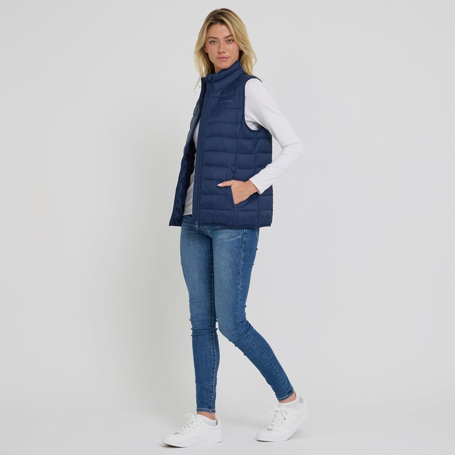 imageSpyder Womens Puffer Vest Lightweight Sleeveless Puffer Vest Women Cozy Fall Fashion Warm Quilted Jackets for WomenNavy