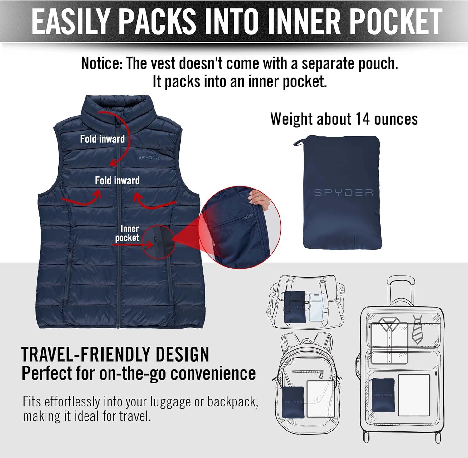 imageSpyder Womens Puffer Vest Lightweight Sleeveless Puffer Vest Women Cozy Fall Fashion Warm Quilted Jackets for WomenNavy