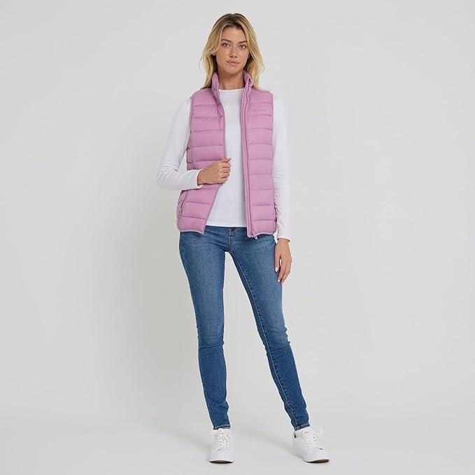 imageSpyder Womens Puffer Vest Lightweight Sleeveless Puffer Vest Women Cozy Fall Fashion Warm Quilted Jackets for WomenOrchid