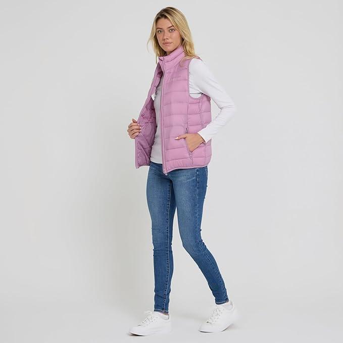 imageSpyder Womens Puffer Vest Lightweight Sleeveless Puffer Vest Women Cozy Fall Fashion Warm Quilted Jackets for WomenOrchid