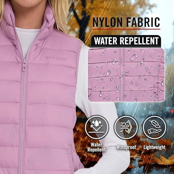 imageSpyder Womens Puffer Vest Lightweight Sleeveless Puffer Vest Women Cozy Fall Fashion Warm Quilted Jackets for WomenOrchid