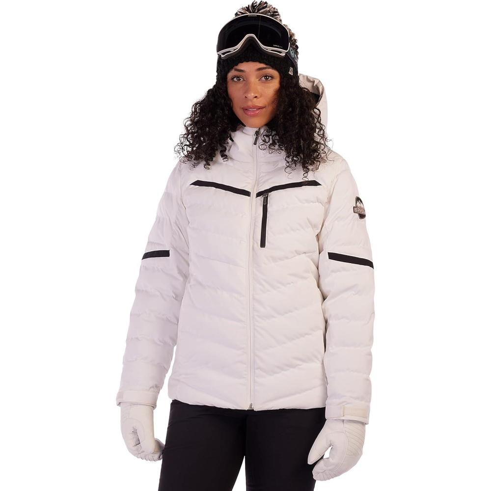 imageSpyder Womens Brisk Synthetic Insulated Down Ski JacketWhite Black