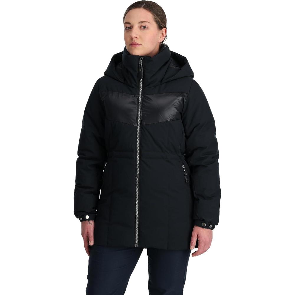 imageSpyder Womens Eastwood Long Down Hooded JacketBlack