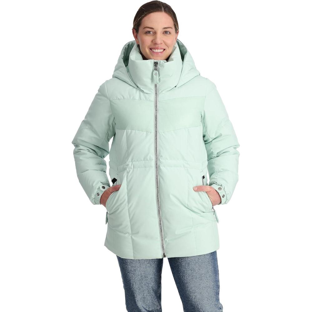 imageSpyder Womens Eastwood Long Down Hooded JacketWintergreen