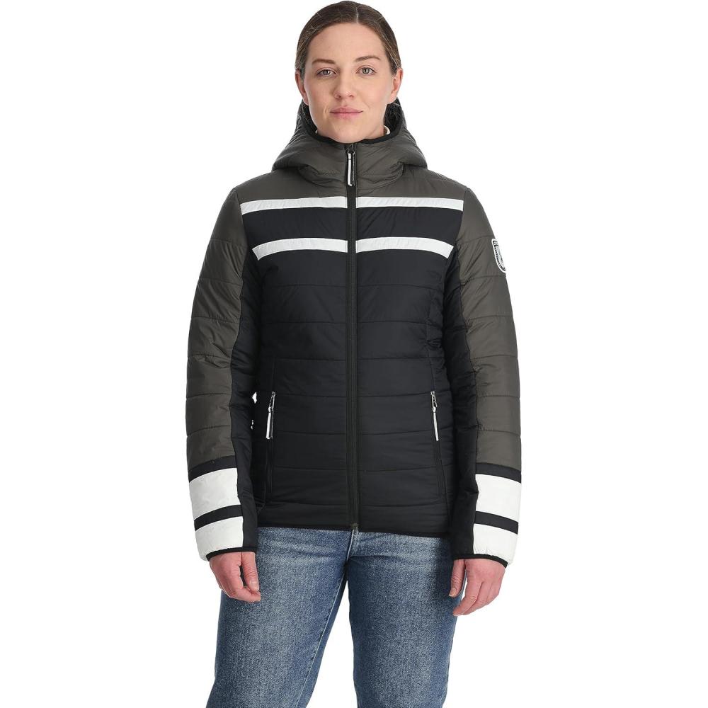 imageSpyder Womens Ethos Hooded Puffy Ski JacketBlack