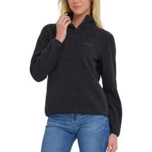 Spyder Fleece Pullover Women – Soft Quarter Zip Warm Lightweight Long Sleeve Sweater Top for Fall Winter Casual Wear(Black)