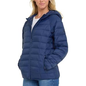 Spyder Packable Puffer Jacket Womens with Hood, Lightweight Full Zip Winter Quilted Womens Puffer Coat(Navy)