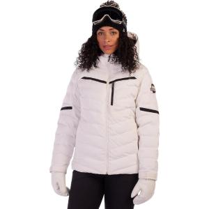 Spyder Women’s Brisk Synthetic Insulated Down Ski Jacket(White Black)
