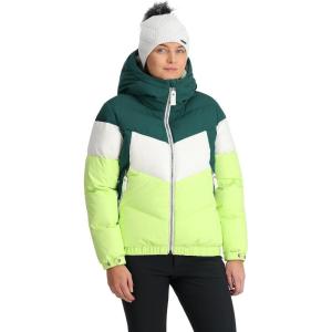 Spyder Women’s Eastwood Down Hooded Jacket(Lime Ice)