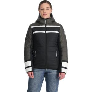 Spyder Women’s Ethos Hooded Puffy Ski Jacket(Black)