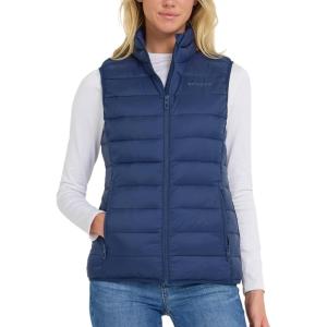 Spyder Womens Puffer Vest – Lightweight Sleeveless Puffer Vest Women – Cozy Fall Fashion Warm Quilted Jackets for Women(Navy)