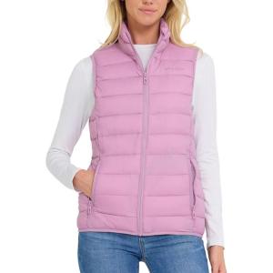 Spyder Womens Puffer Vest – Lightweight Sleeveless Puffer Vest Women – Cozy Fall Fashion Warm Quilted Jackets for Women(Orchid)