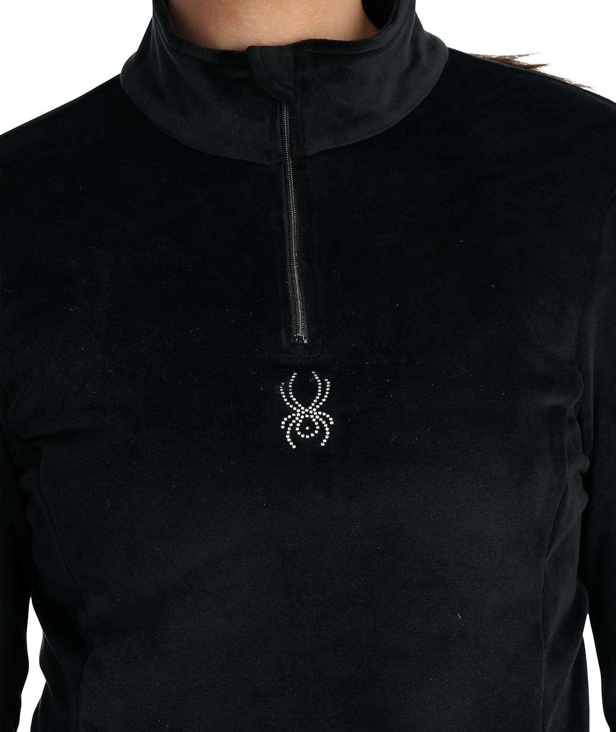 imageSpyder Womens Shimmer Bug Half Zip TNeck Ski Base LayerBlack