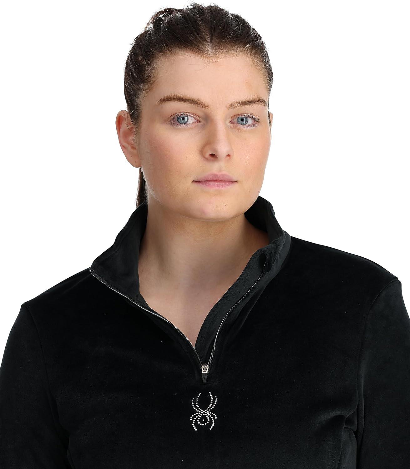imageSpyder Womens Shimmer Bug Half Zip TNeck Ski Base LayerBlack