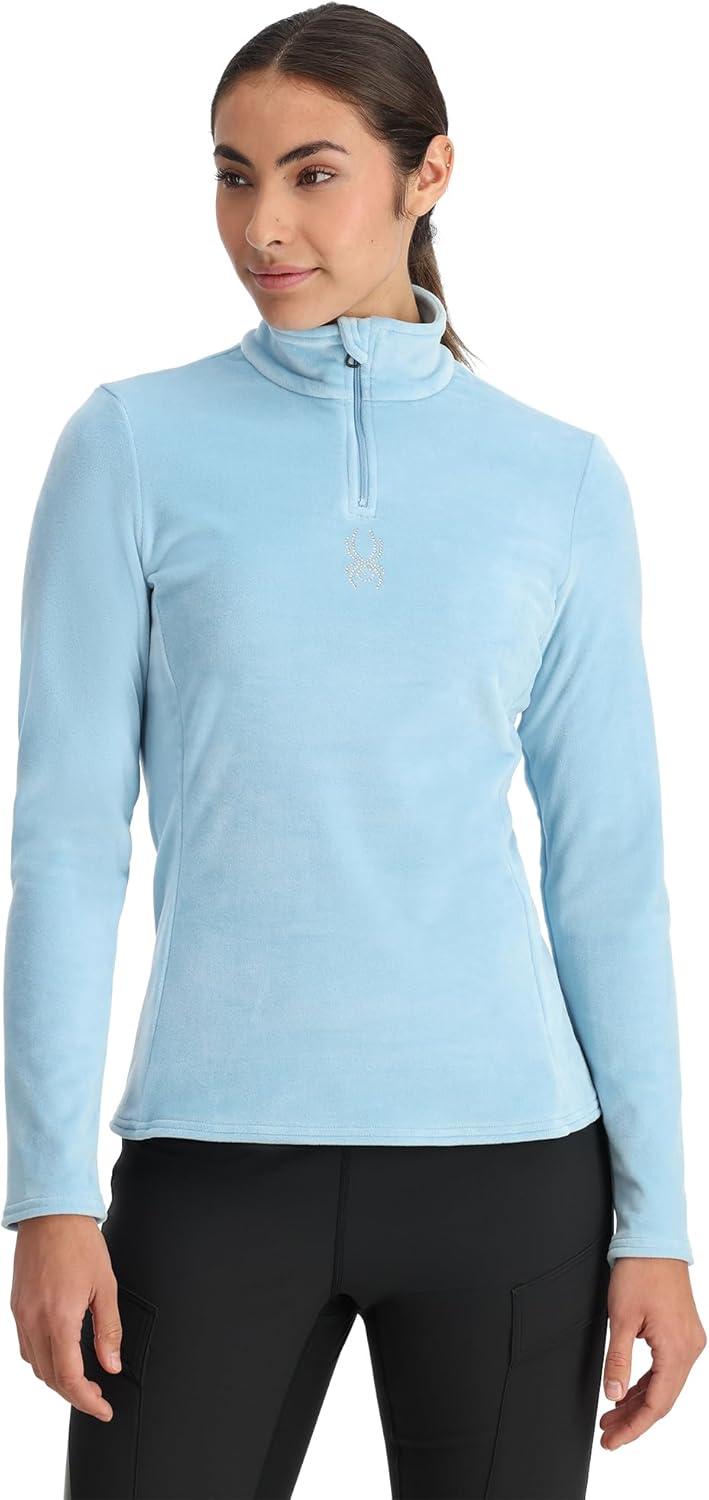 imageSpyder Womens Shimmer Bug Half Zip TNeck Ski Base LayerBlue Drift