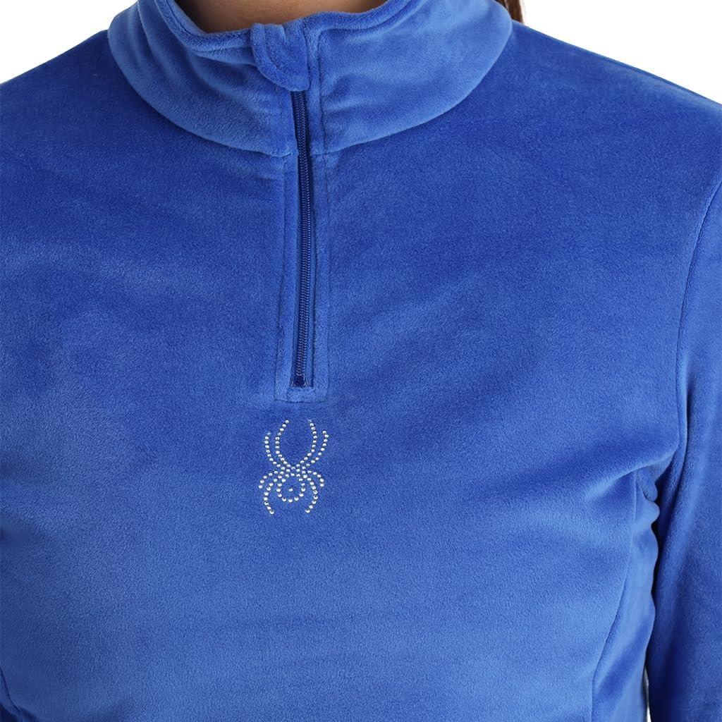 imageSpyder Womens Shimmer Bug Half Zip TNeck Ski Base LayerElectric Blue