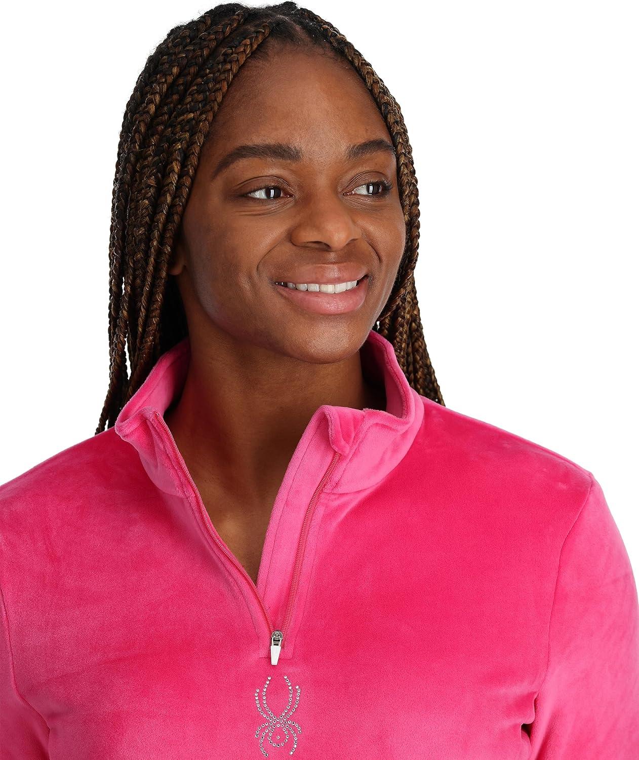 imageSpyder Womens Shimmer Bug Half Zip TNeck Ski Base LayerPink